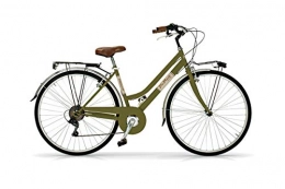 Via Paseo Oasi - Bicicleta de 28 pulgadas para mujer, aluminio, Via Veneto Shimano 6 V, verde