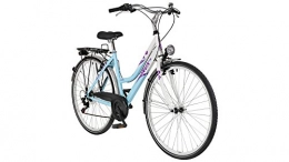 ONUX Bicicleta ONUX City Bike Mujer Holiday, 26 / 28 Pulgadas, 6 velocidades, Frenos V de 71, 12 cm (28 Pulgadas)