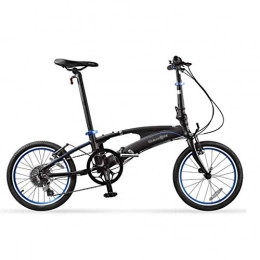 Paseo Paseo Paseo Bicicleta Bicicleta Plegable Amortiguador de Velocidad Variable portátil Bicicleta Plegable de aleación de Aluminio Ultraligera 8 velocidades (Color : Black, Size : 149 * 60 * 81cm)