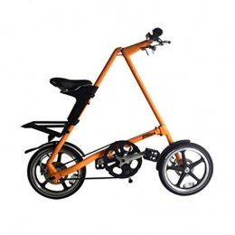 Paseo Paseo Paseo Bicicleta Bicicleta Plegable portátil amortiguadorscooter de Ocio Boy Girl Ultraligero Mini 16 Pulgadas (Color : Yellow, Size : 110-35 * 60cm)