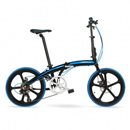 Paseo Bicicleta Paseo Bicicleta Plegable De 20 Pulgadas Ultraligera Aleacin De Aluminio Shift Bicicleta Plegable Pequeo Ligero Hombres Y Mujeres Bicicleta (Color : Black, Size : 152 * 30 * 105cm)