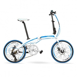 Paseo Bicicleta Paseo Bicicleta Plegable De 20 Pulgadas Ultraligera Aleacin De Aluminio Shift Bicicleta Plegable Pequeo Ligero Hombres Y Mujeres Bicicleta (Color : Blue, Size : 152 * 30 * 105cm)