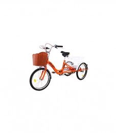 Riscko Bicicleta Riscko Triciclo Adulto con Dos Cestas Bep-14 Naranja Fluor Montado 32 kg