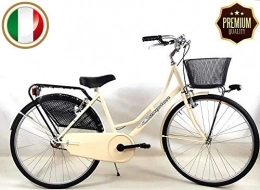 SPEEDCROSS Paseo SPEEDCROSS Súper Promoción – Bicicleta 26″ de Mujer “Holanda” Senza Cambio con Cesta – Color Beige