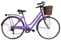 Tiger Bikes Bicicleta Tiger Vintage 700C - Bicicleta con cesta de aleacin para mujer, color Lilac, tamao 18 ", tamao de cuadro 18.00, tamao de rueda 700.00