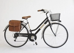 Via Veneto Paseo VENICE I Love Italy 605 Lady - Bicicleta de ciudad, 28 pulgadas, color negro
