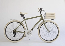 Via Veneto Bicicleta VENICE I Love Italy Cruiser Milano Man verde RH 50 cm