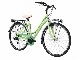Cicli Adriatica Bicicleta Vélo Cycles Adriatique sity 3 pour femme, châssis en aluminium, roue de 28 dérailleur shimano, Taille 45, trois couleurs disponibles, femme, Verde Opaco