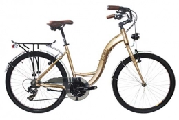WOLFBIKE Bicicleta Wolfbike Serena TX-300 21V Crema T18 Bicicleta de Paseo Mujer TX-300-ST-EF41-21v, Adultos Unisex, 18
