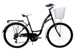 WOLFBIKE Bicicleta Wolfbike Urban TX-300 6V Negra T16 Bicicleta de Paseo Mujer TX-300-RevoShift RS35-6v, Adultos Unisex, 16