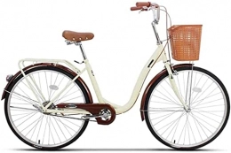 JIAWYJ Bicicleta YANGHAO-Bicicleta de montaña para adultos- Crucero para mujer Bici de la playa de la playa de la playa de la bicicleta de la playa de la sola velocidad, los marcos de acero medio, los marcos de paso,