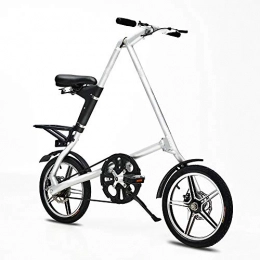 VANYA Bicicleta 16 Pulgadas Plegable para Adultos Bicicletas de Aluminio Ligero de aleacin Fold Frenos Vespa del Viajero Ciclo de Doble Disco de Bici