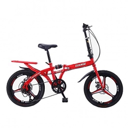 20" Bicicleta Plegable Urbana,Folding Bicicleta Plegable,Bicicleta de viaje porttil ultraligera para adultos, de 7 velocidades y amortiguadores(Rueda de tres cuchillas)