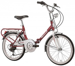 20" Cinzia Firenze bicicleta plegable 6 marchas, rojo/blanco