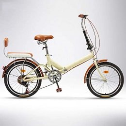 ZHEDYI Plegables 20 Pulgadas Bicicleta Plegable For Mujer, De Aleación De Diseño Ultra Ligero Adultos De Bicicleta Portátil, A 6 Cuadras De Velocidad Variable, Asientos De Bicicleta For La Altura De La Ajustable