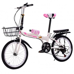 ZHEDYI Bicicleta 20 Pulgadas De Bicicletas, Bicicleta Montaña Plegable Bicicleta, Que Absorbe Los Golpes Y De Velocidad Variable Bicicletas For Las Mujeres, Antideslizantes Neumáticos De Bicicletas De Los Niños