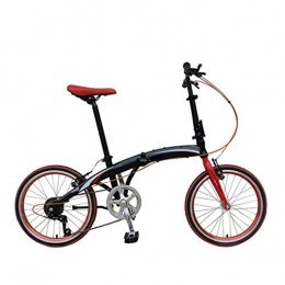 ZHEDYI Bicicleta 20in Bicicleta Ligera Adulto, Bicicleta Plegable De Alta Velocidad Variable De Carbono De Acero, Pedales Plegables Bilaterales, Antideslizantes Resistentes Al Desgaste Hombres Y Mujeres ( Color : A )