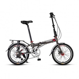 Mzl Bicicleta 7 velocidades bicicletas plegables for los hombres y mujeres adultos, de 20 pulgadas ultra-ligero portátil de bicicletas Estudiante, aleación de aluminio de cambio de bicicletas, altura recomendada 14