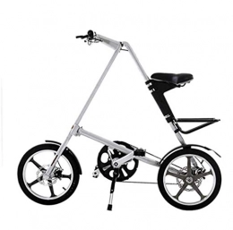 AGWa Bicicleta AGWa Bicicleta plegable - Compacta plegable y liviana para desplazamientos y ocio - Ruedas de 16 pulgadas, suspensión trasera, bicicleta unisex asistida por pedal