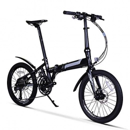 AI CHEN Plegables AI CHEN Bicicleta de montaña Plegable Aleacin de Aluminio Cambio Bicicleta Plegable Hombres y Mujeres Adultos Negro 20 Pulgadas 27 Velocidad