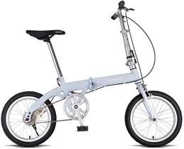 AJH Plegables AJH Bicicletas Plegables para Adultos Hombres y Mujeres jóvenes Ultra Ligero portátil de 16 Pulgadas pequeño Bicicletas