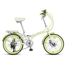 AOHMG Bicicleta AOHMG Bicicleta Plegable Adulto, 7-velocidades Peso Ligero City Bici Plegable Adulto, 20in