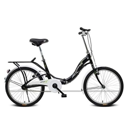 AOHMG Plegables AOHMG Bicicleta Plegable Adulto, Aluminio Unisex Urbana Bici Plegable with Sillin Confort, Black_22in