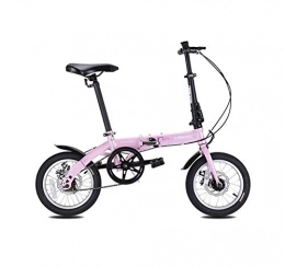 AOHMG Bicicleta AOHMG Bicicleta Plegable Peso Ligero Velocidad nica Bici Plegable, con Sillin Confort Bastidor Duradero, Pink_14in