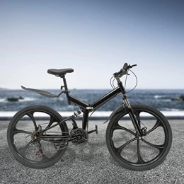 Aohuada Plegables Aohuada Bicicleta plegable de 26 pulgadas, 21 velocidades, para adultos, bicicleta plegable de, unisex, con frenos de disco doble, para montaña, ciudad y senderos
