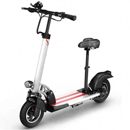 AOLI Bicicleta AOLI Mini plegable del coche eléctrico, ligero y plegable de aluminio de bicicletas con pedales plegable Tráfico Vespa portátil plegable de viaje batería de coche, Blanco