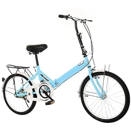 ASPZQ Bicicleta ASPZQ Bicicleta Plegable, Mini Bicicleta De Viaje Portátil De 20 Pulgadas De 20 Pulgadas Y Mujeres Adultos para Estudiantes De Primaria Y Secundaria, Niños, Bicicletas para Niños Grandes, Azul