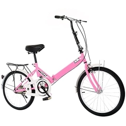 ASPZQ Bicicleta ASPZQ Bicicleta Plegable, Mini Bicicleta De Viaje Portátil De 20 Pulgadas De 20 Pulgadas Y Mujeres Adultos para Estudiantes De Primaria Y Secundaria, Niños, Bicicletas para Niños Grandes, Rosado