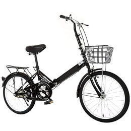 ASPZQ Plegables ASPZQ Mini Bicicleta portátil de cercanías, Bicicleta Plegable 20 Pulgadas para Hombres y Mujeres Adultos para Mujeres y Secundaria Estudiantes niños niños Grandes niños Bicicleta, Negro