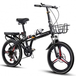 AUKLM Bicicleta AUKLM Comfort Bikes Bicicleta de Ejercicio aerbica Bicicleta Plegable de Velocidad Variable con Rueda de 16 / 20", para Hombres y Mujeres LigeraAdult Girls Boys Ladies Kids Student, Cruiser