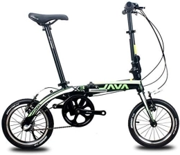 AYHa Plegables AYHa Bicicletas Mini plegables, 14" 3 Encuadre velocidad super compacto reforzado de cercanías bicicletas, portátil ligero de aleación de aluminio plegable de la bicicleta, Verde