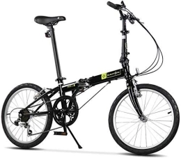 AYHa Plegables AYHa Las bicicletas plegables, 20" Adultos Variable Speed ​​6 plegable bicicletas, asiento ajustable, ligero portátil plegable de la bicicleta de la ciudad, Negro