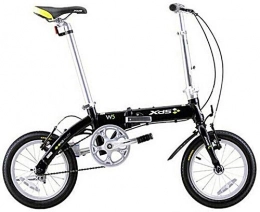 AYHa Bicicleta AYHa Unisex Bicicleta plegable, de 14 pulgadas mini solo velocidad Urban Commuter bicicletas, bicicletas plegable compacta con guardabarros delantero y trasero, Negro