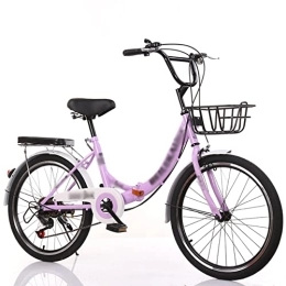 BEAUTYMIRROR Bicicleta BEAUTYMIRROR Mini Bicicleta Plegable De Ciudad Ligera, Bicicleta De Asiento Ajustable De 20 Pulgadas para Hombres Adultos Y Mujeres Adolescentes Estudiante Trabajador De Oficina Urbano, A
