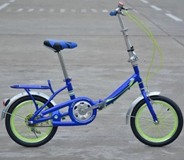 GHGJU Bicicleta Bici Plegable Portable Del Ocio De La Bici Plegable Del Estudiante De La Bici De 20 Pulgadas Al Aire Libre Que Completa Un Ciclo, Black-20in