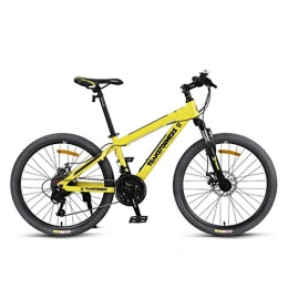 Creing Bicicleta Bicicleta 21 Speed Bicycle con Doble Absorción De Choque para Adulto y niño, Yellow
