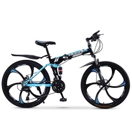 ZXC Plegables Bicicleta al aire libre ajustable bicicleta de montaña plegable para adultos 24 pulgadas absorción de impactos fuera de la carretera bicicleta de velocidad variable bicicleta unisex operación simple