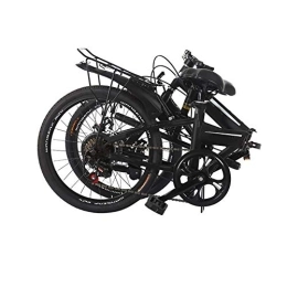 WEHOLY Plegables Bicicleta Bicicleta plegable de 20 'con guardabarros Cuadro de acero al carbono con llanta antideslizante y resistente al desgaste Doble freno de disco Ideal para montar en la ciudad y desplazami
