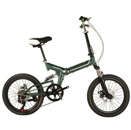 GHGJU Plegables Bicicleta Bicicleta Plegable De 20 Pulgadas Para Nios Adultos Bicicleta De Aluminio De Gama Alta Bicicleta Plegable Mini Bicicleta Estudiante, Green-20in