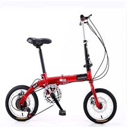  Plegables Bicicleta de ciudad, ligera, plegable, para adultos, con velocidad variable, frenos de disco dobles, bicicleta portátil para hombres, mujeres, estudiantes, tamaño de rueda pequeña