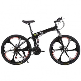 YSHUAI Bicicleta Bicicleta De Ciudad Plegable 20 Pulgadas Bicicleta Plegable para Hombre Y Mujer, Bicicleta Plegable Bicicletas Plegables De Ocio A 21 Velocidades, Negro