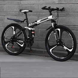PengYuCheng Bicicleta Bicicleta de montaña, bicicleta de ciudad, bicicleta para hombres y mujeres, marco de acero de 24 velocidades Rueda de radios mltiples de 26 pulgadas, bicicleta plegable de doble suspensin q2