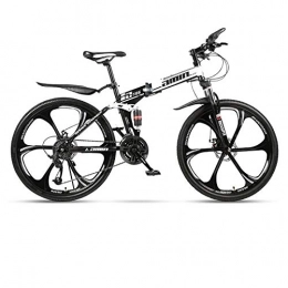 PengYuCheng Bicicleta Bicicleta de montaña, bicicleta de ciudad, bicicleta para hombres y mujeres, marco de acero de 24 velocidades, rueda de radios mltiples de 6 pulgadas, bicicleta plegable de doble suspensin q2