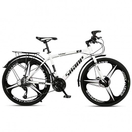 CXSMKP Plegables Bicicleta de montaña Bicicletas Plegables para Adultos con Acero de Alto Carbono Cuadro, Freno de Disco Doble y Suspensin Doble Bicicletas Antideslizantes 26 Pulgadas, 3 Spoke, 27 Speed