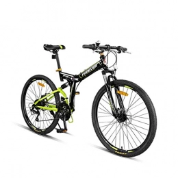 Bdclr Plegables Bicicleta de montaña con suspensión Completa  Bicicleta de 24 velocidades  Bicicleta de Frenos de Disco para Hombre de 26 Pulgadas