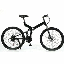 RANZIX Bicicleta Bicicleta de montaña de 26 pulgadas, 21 velocidades, plegable, con freno de disco amortiguador, para niñas, niños, hombres y mujeres